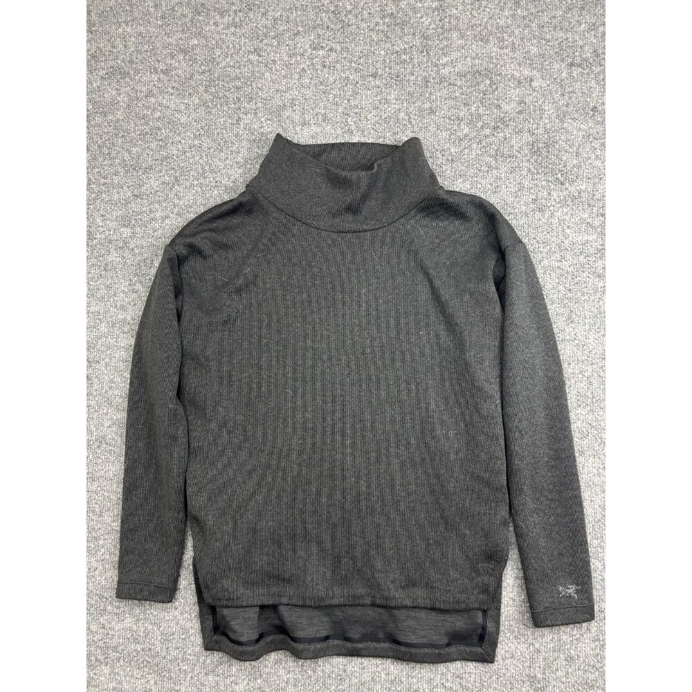 Arc'teryx Sweater Womens Medium Gray Mock Neck Long Sleeve Knit Pullover Top